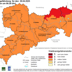 Waldbrandstufe 29.04.2025
